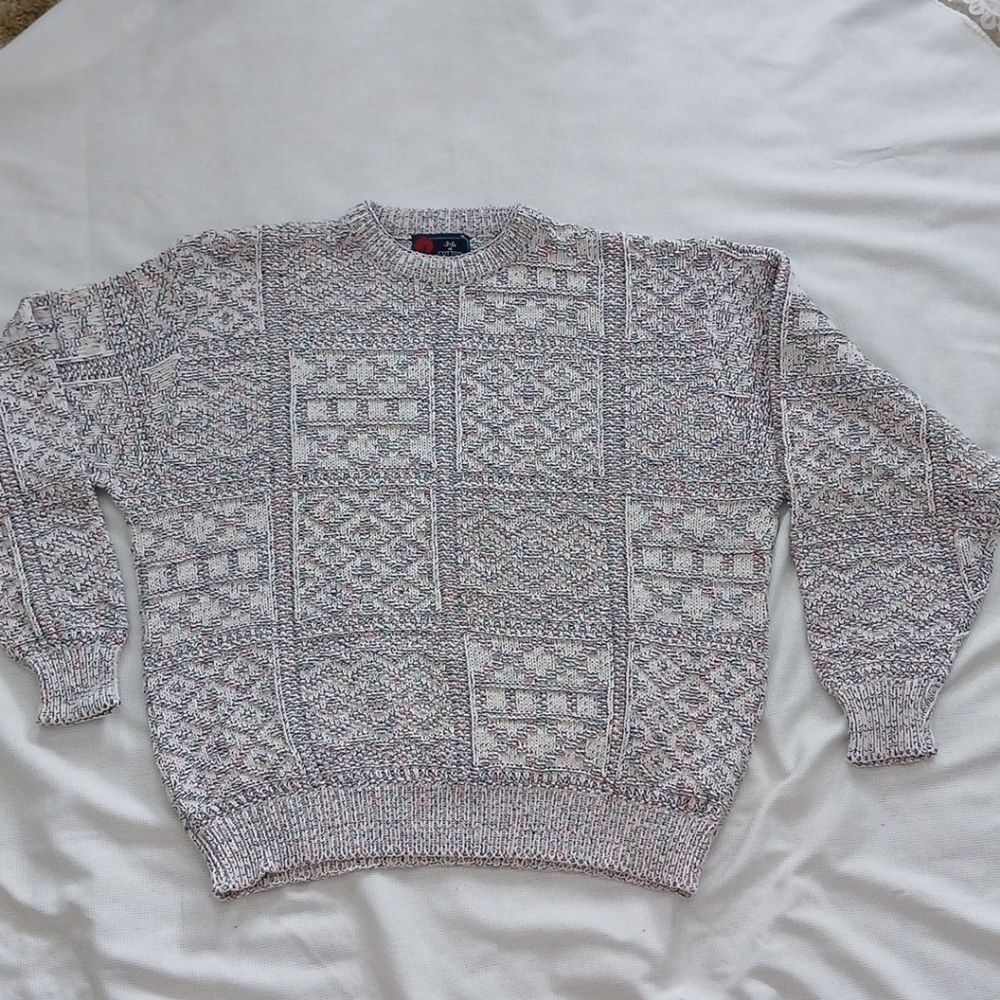 Men's Multicolor Patterned Sweater XL